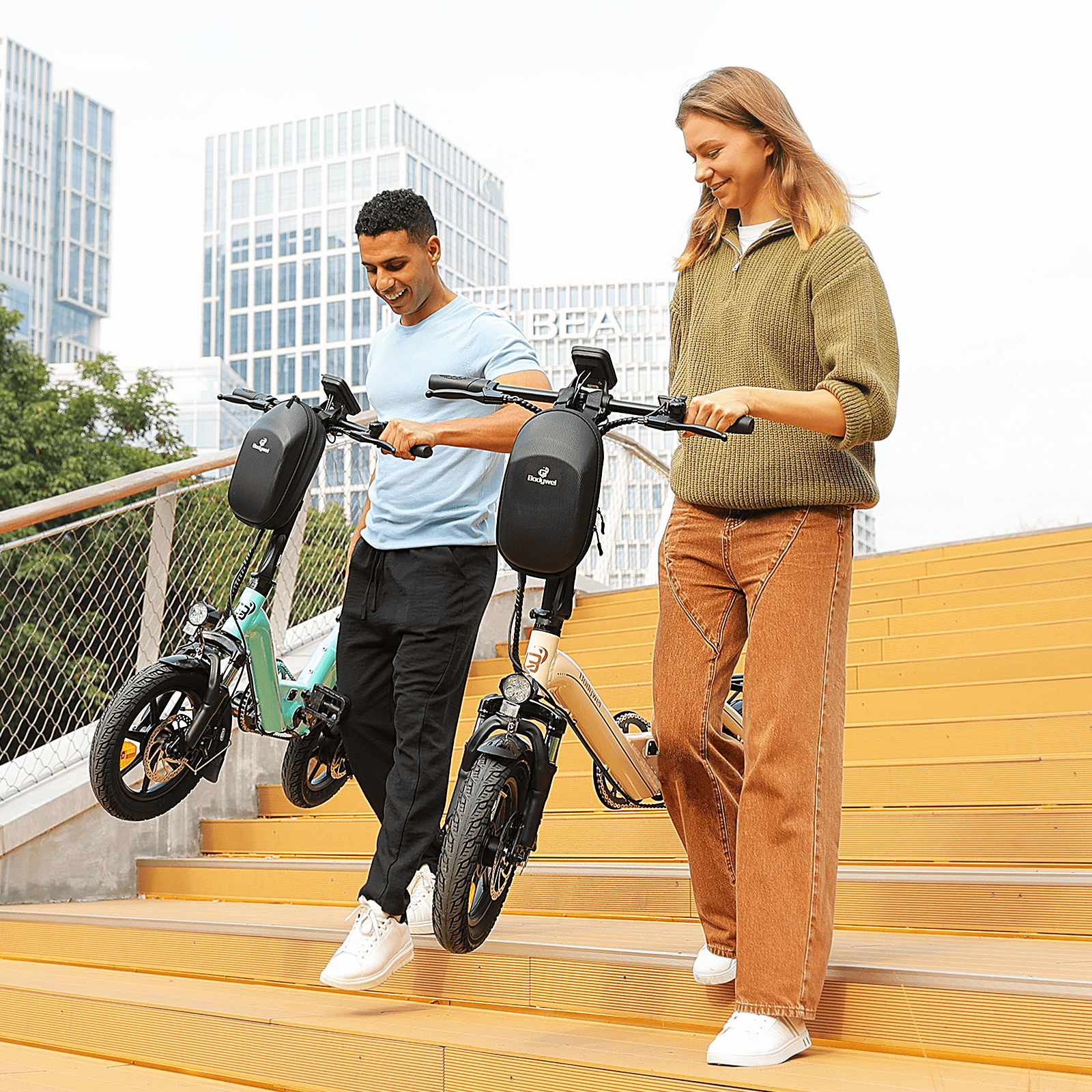 Bicicleta eléctrica plegable compacta Bodywel T16 Pro